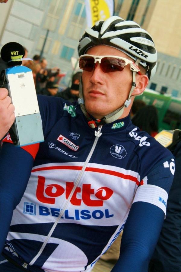 A rider from the Belgian team Lotto Belisol