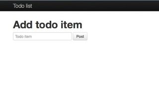 When no to-do items are returned from the database the user is redirected to the add form, which posts to /new to add new items