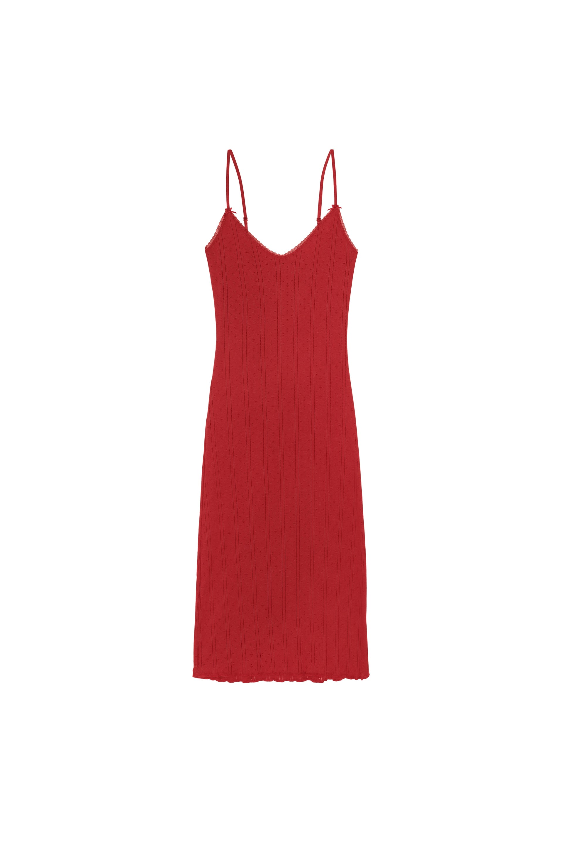 The Midi Slip Cherry Red