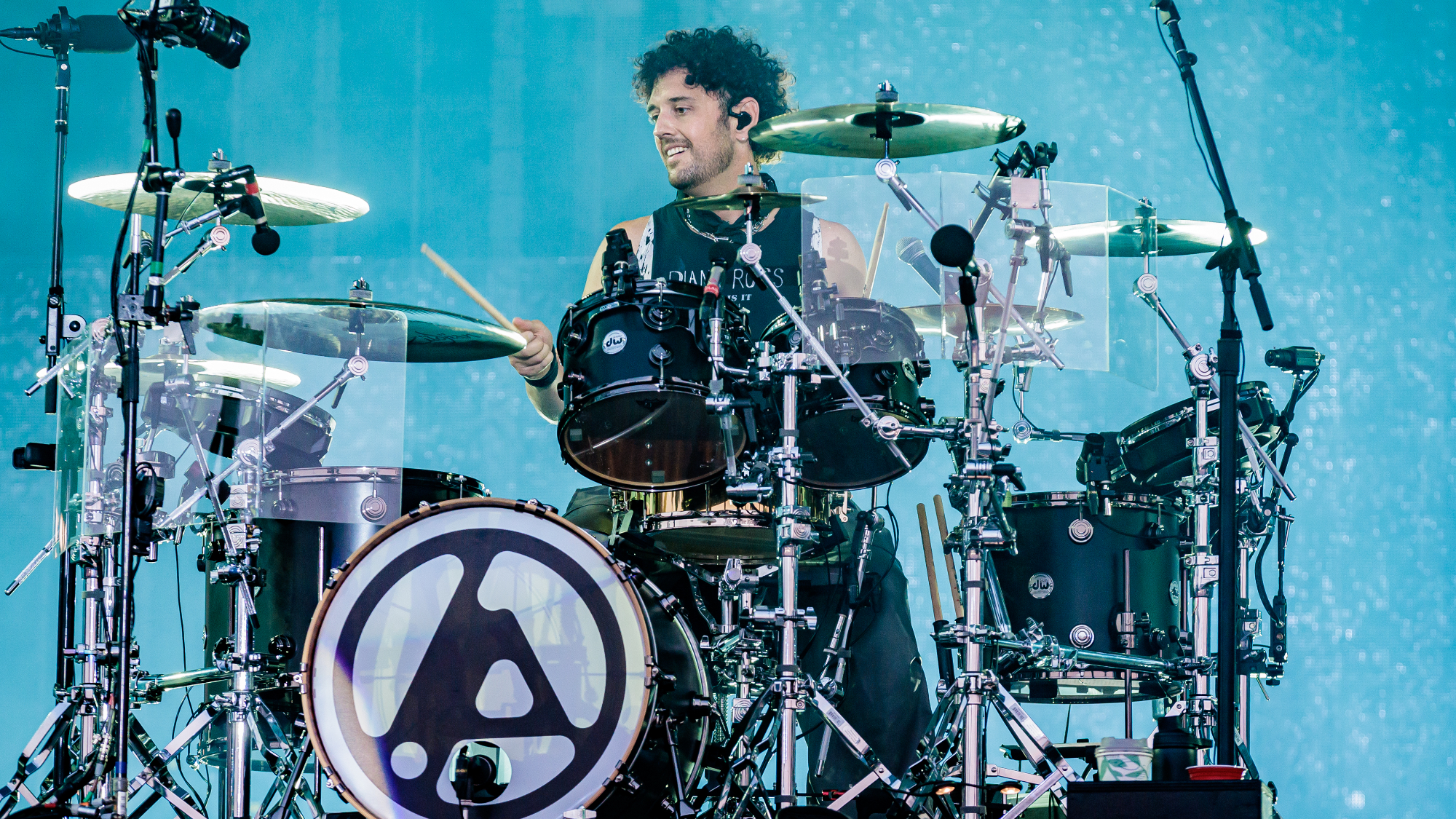 Colin Brittain of Linkin Park performs at the I-Days Festival at Ippodromo Snai La Maura on June 24, 2025 in Milan, Italy