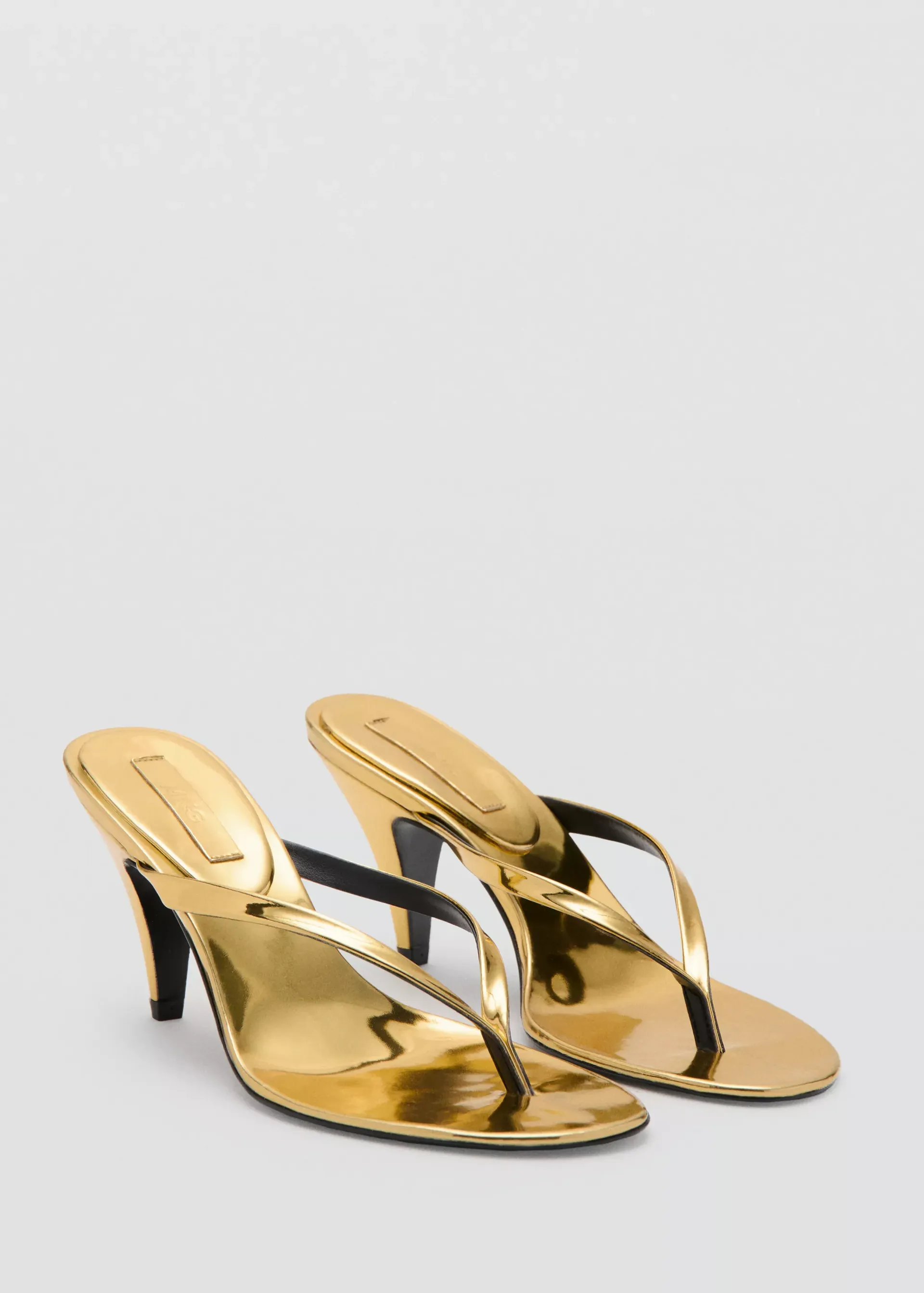 Metallic Sandal With Funnel Heel - Women | Mango Usa