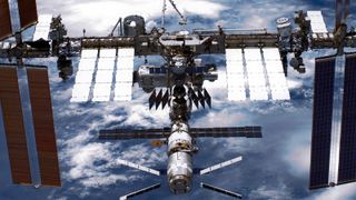 International Space Station (ISS) is seen from NASA space shuttle Endeavour after the station and shuttle began their post-undocking relative separation May 29, 2011 in space. 