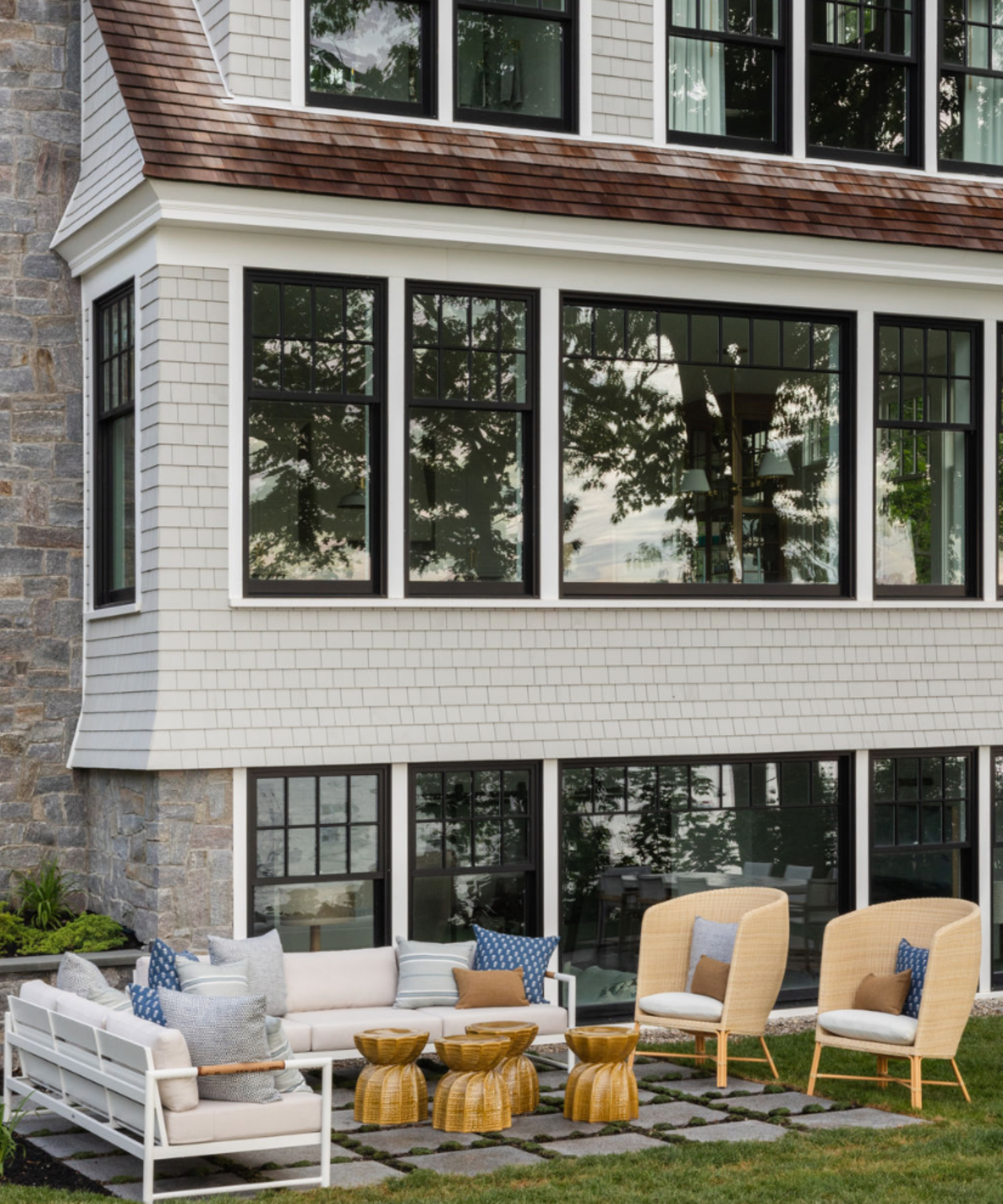 outdoor seating area near house