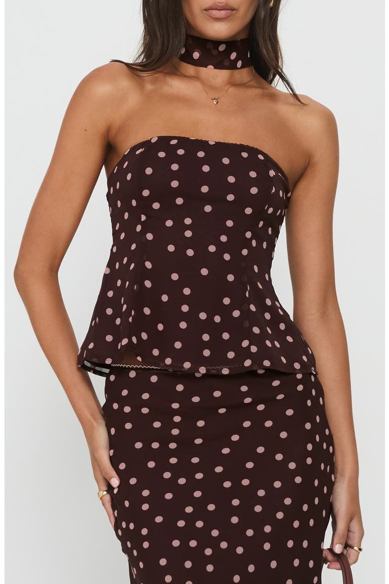 Sydni Scarf Detail Strapless Top