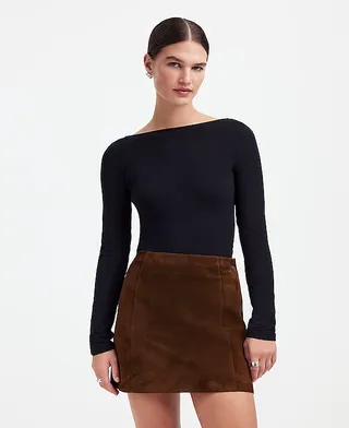 madewell, Suede Mini Skirt