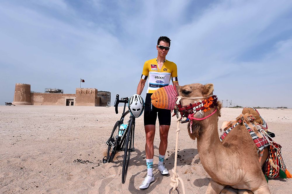 Niki Terpstra (Etixx-QuickStep) contemplates going for a camel ride