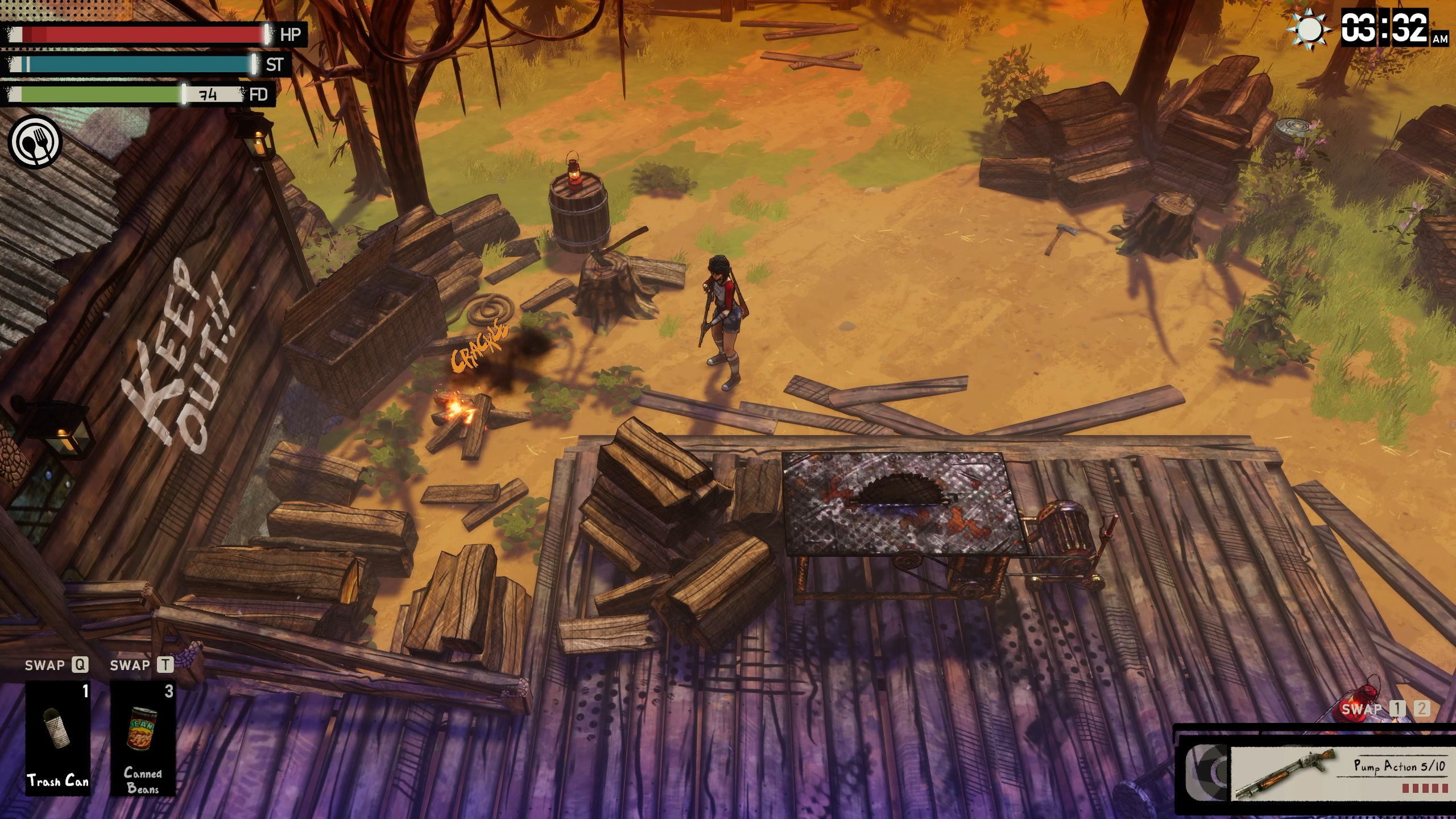 Comic book style horror game