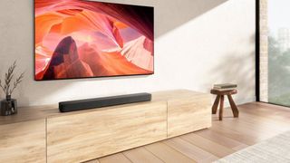 Sony HT-S2000 soundbar in living room with TV