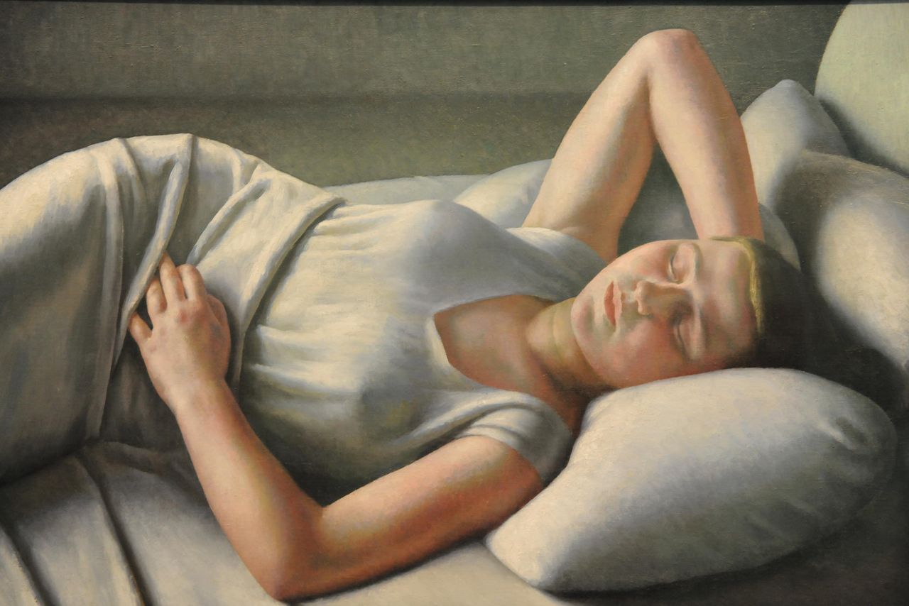 Sweet dreams: there is a classical serenity to the sleeping figure in Dod Procter’s 1926 work Morning, bought for the nation by the Daily Mail after being voted picture of the year in the RA Summer Exhibition of 1927. (Photo by Jean-Marc ZAORSKI/Gamma-Rapho via Getty Images)