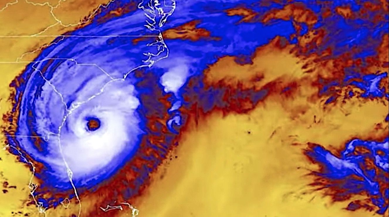 Hurricane Dorian, back to a Category 3 storm, is grinding up along the ...