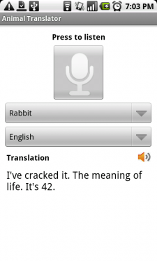 Google Translate for Animals
