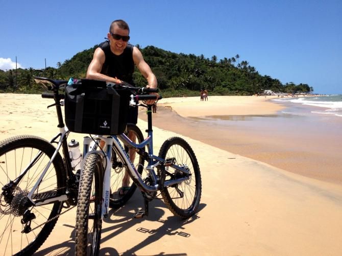 Christoph Sauser enjoyed a beach ride in Brasil