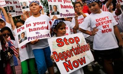 U.S.-born children and their undocumented parents demonstrate in D.C.