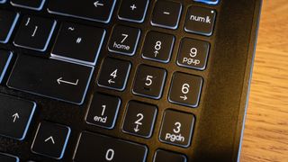 Close up of the MSI Summit E16 Flip Evo laptop keyboard