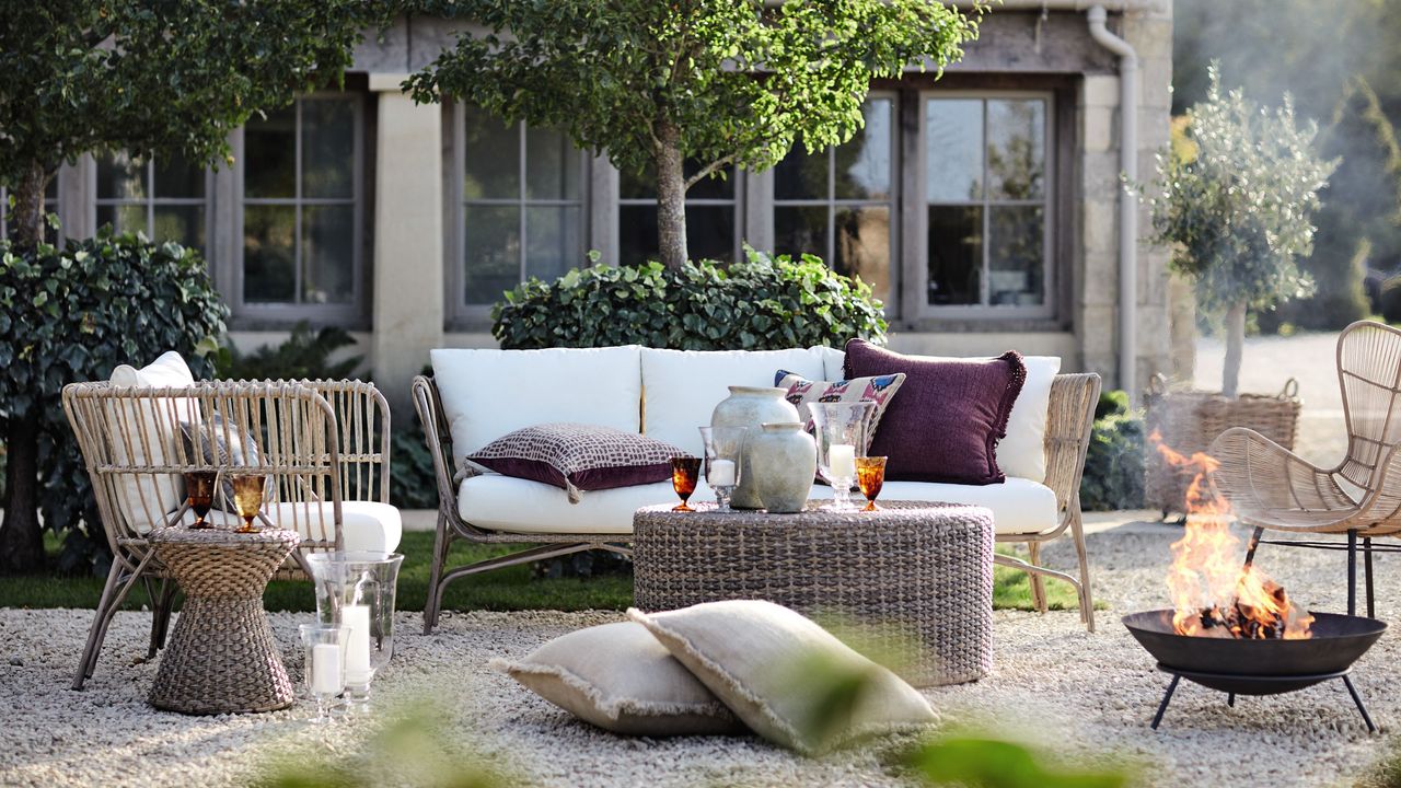 furniture from OKA UK on gravel patio ideas