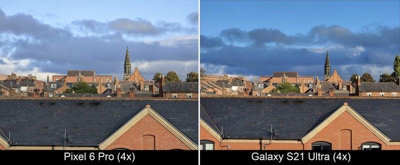 Pixel 6 Pro Vs Galaxy S21 Ultra Zoom 4x