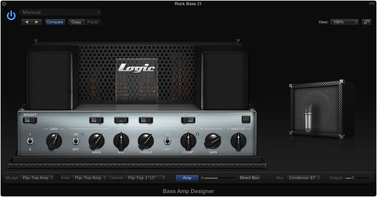 Bass Amp Designer boasts three amps, six cabs and three positionable mics.