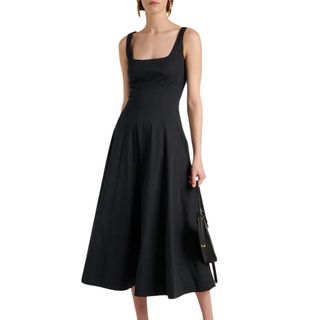 Staud Wells cotton poplin midi dress