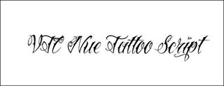 Free tattoo fonts: VTC Nue Tattoo Script