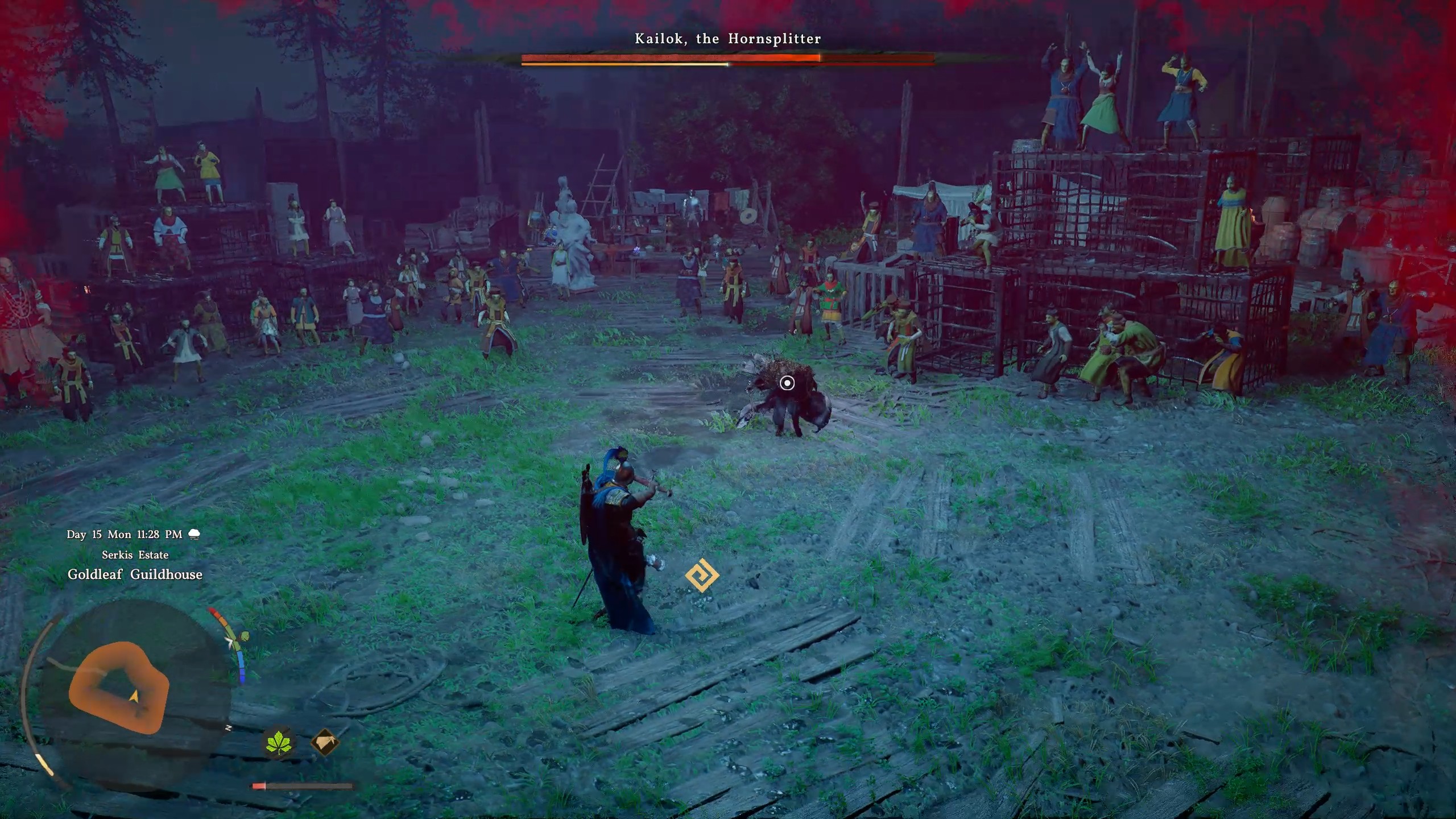 Crimson Desert Hornsplitter fighting Kliff