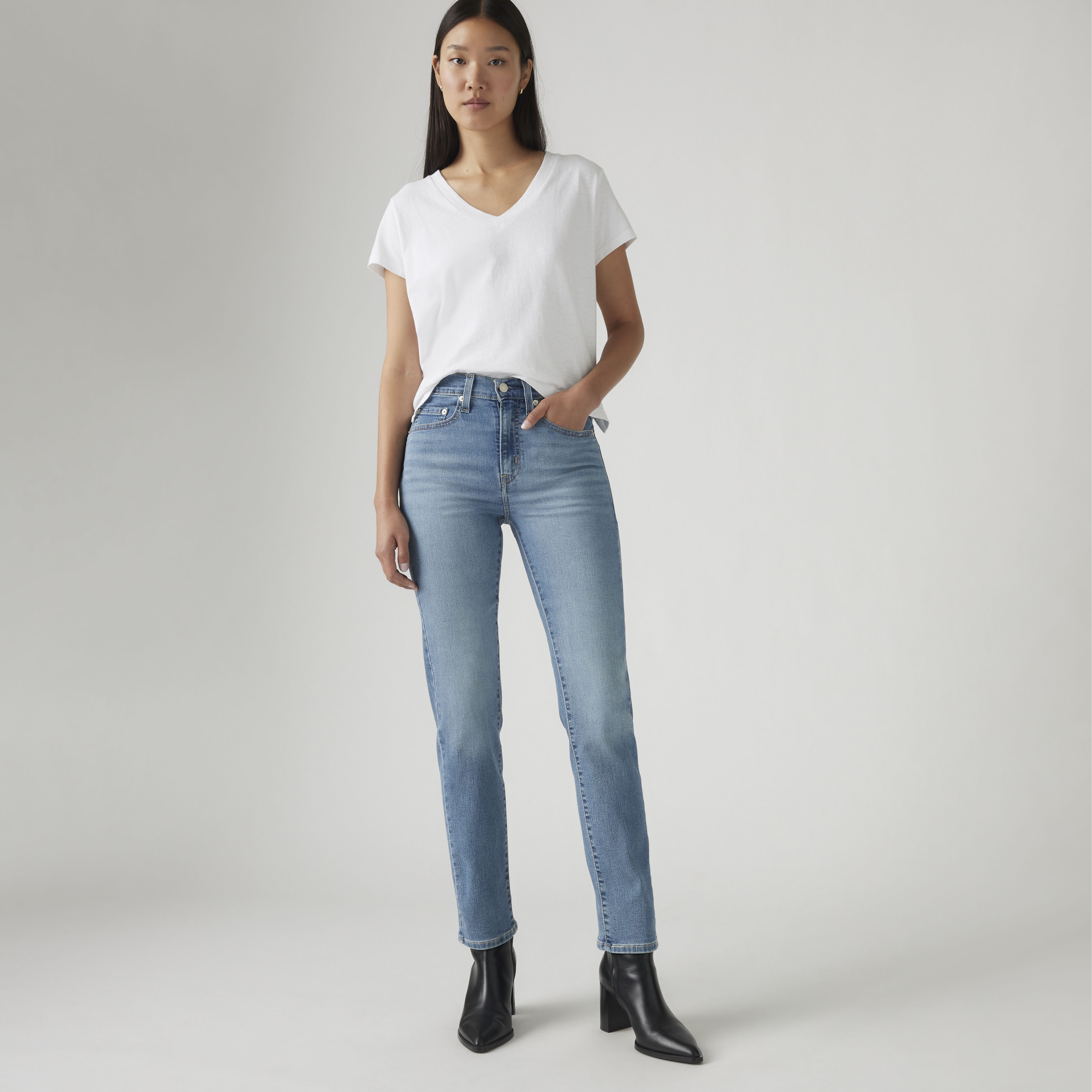 724 High Rise Straight Jeans