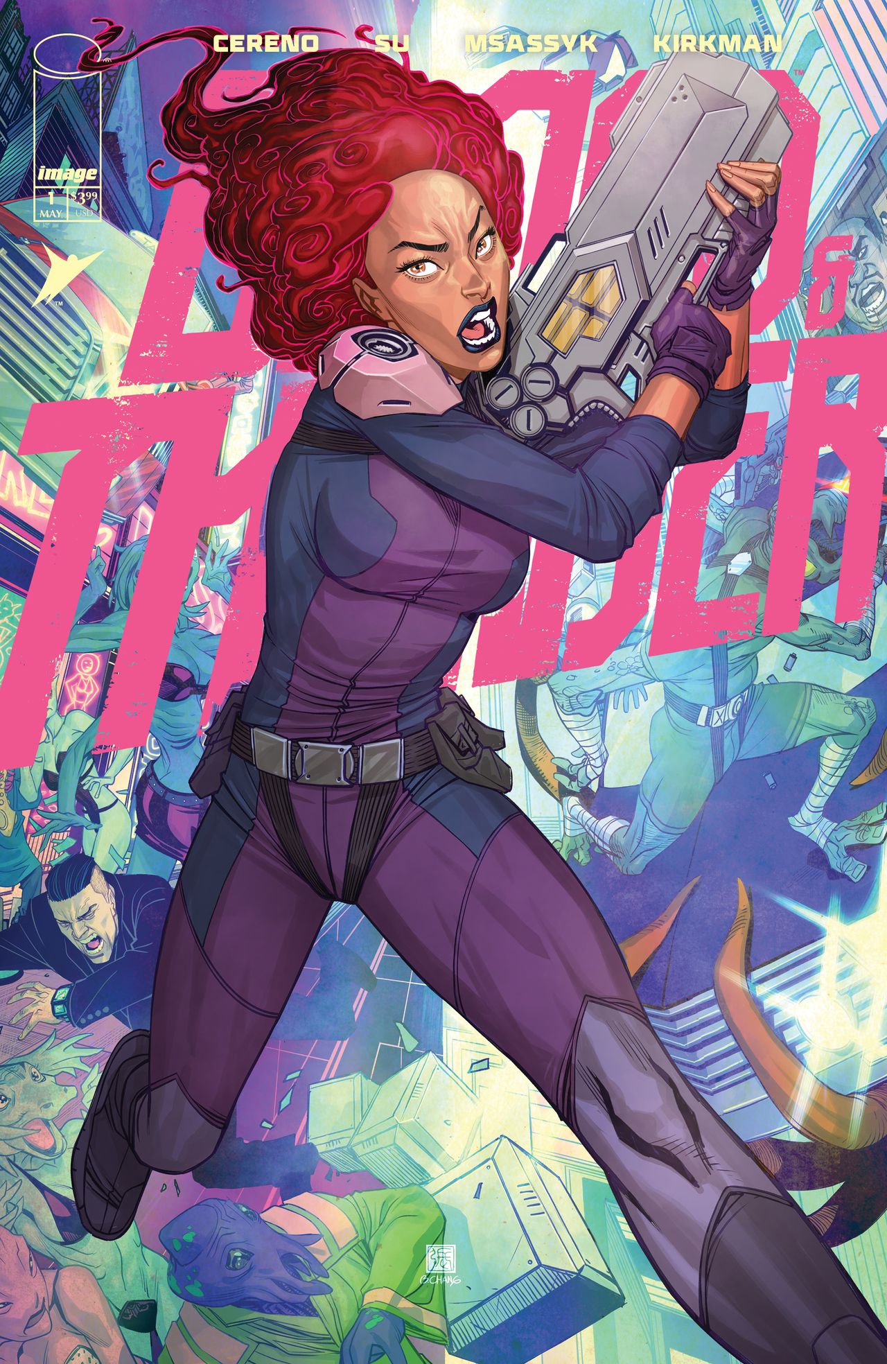 Bernard Chang's 1:25 incentive variant cover for Blood &amp; Thunder #1.