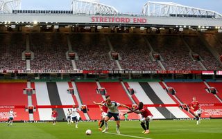Manchester United have played in front of empty stands since March