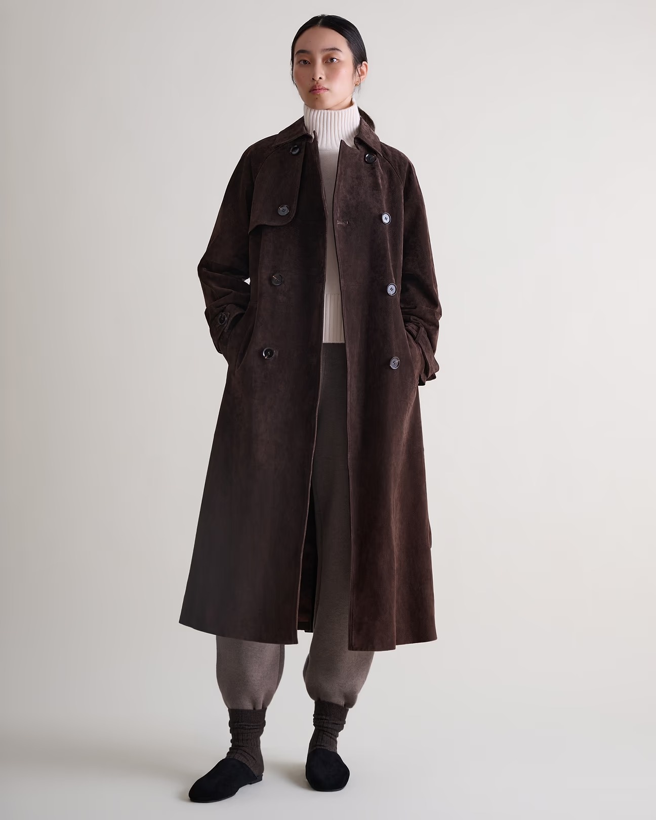 Rise &amp;amp; Fall, Suede Trench Coat