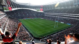 Rugby match at Tottenham Hotspur Stadium in London