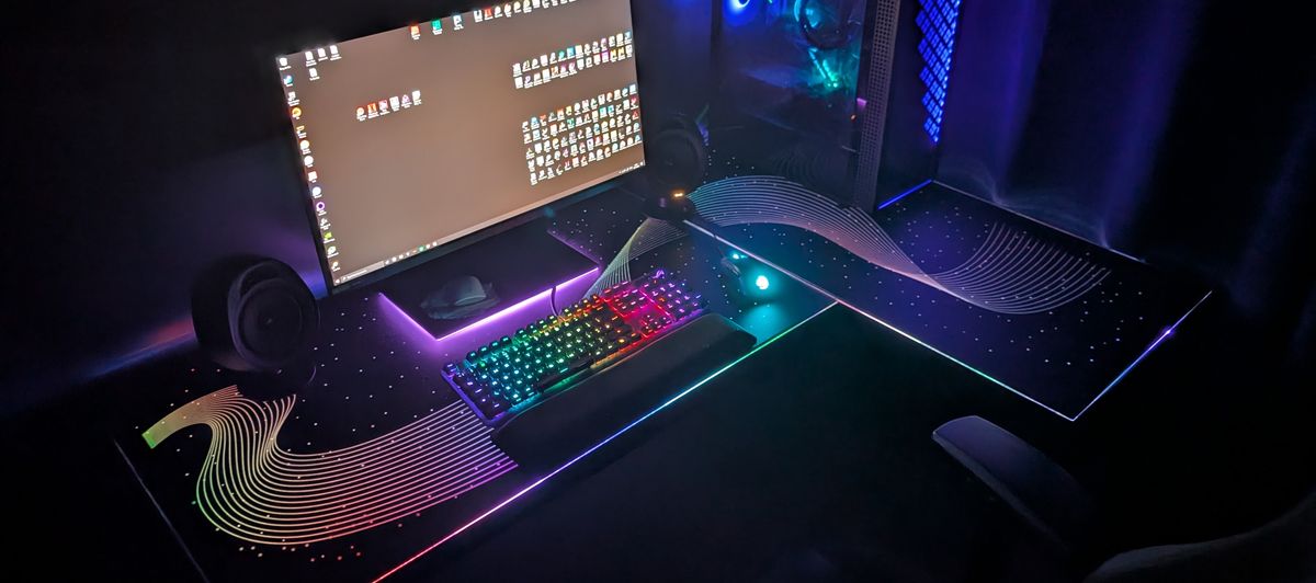 The Eureka Ergonomic GTG Wave gaming desk looks fancy, and feels great for PC gaming — but you'll probably want a desk mat
