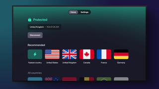 Proton VPN app on Apple TV – promo image.