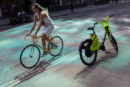 Woman cycling