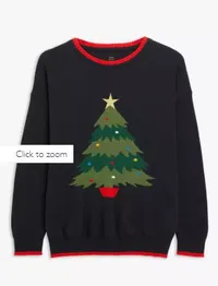 John Lewis &amp; Partners Christmas Advert 2021 Women's Jumper, Navy, £29 | John Lewis &amp; Partners&nbsp;