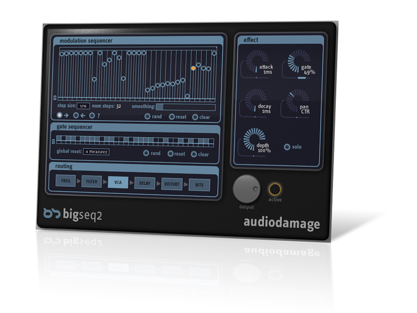 Each of the six effects has its own modulation step sequencer.