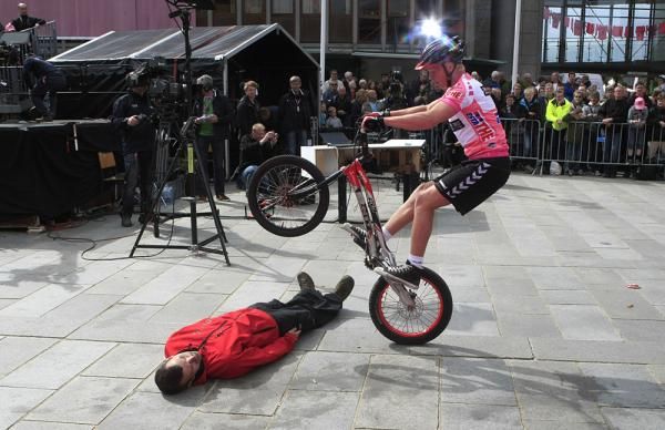 Some death-defying stunts?