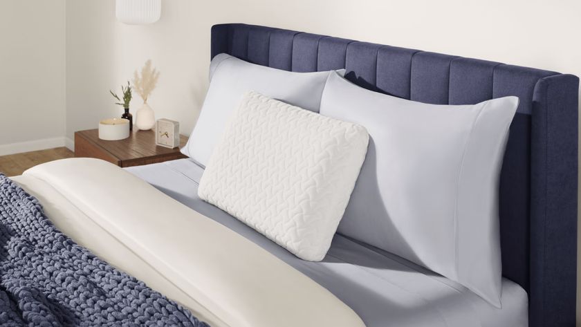 The Tempur-Pedic Tempur-Cloud Pillow on a bed in a bedroom