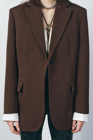 Zw Collection 100% Wool Oversized Blazer