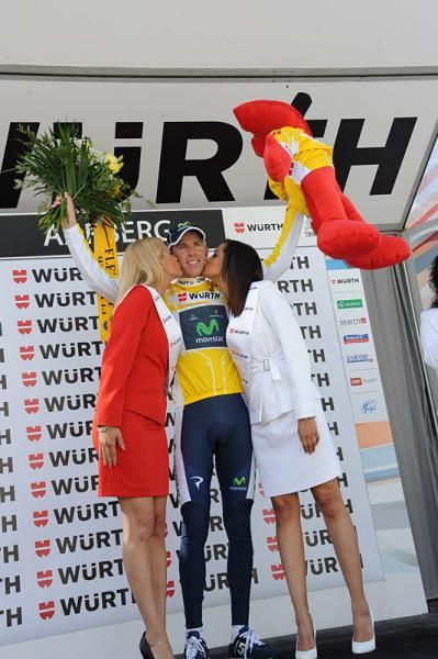 Rui Alberto Faria Da Costa (Movistar Team) on the podium