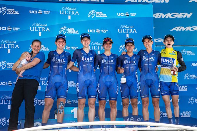 Katie Hall and he UnitedHealthcare teammates were the best team at the 2018 Amgen Women's Race