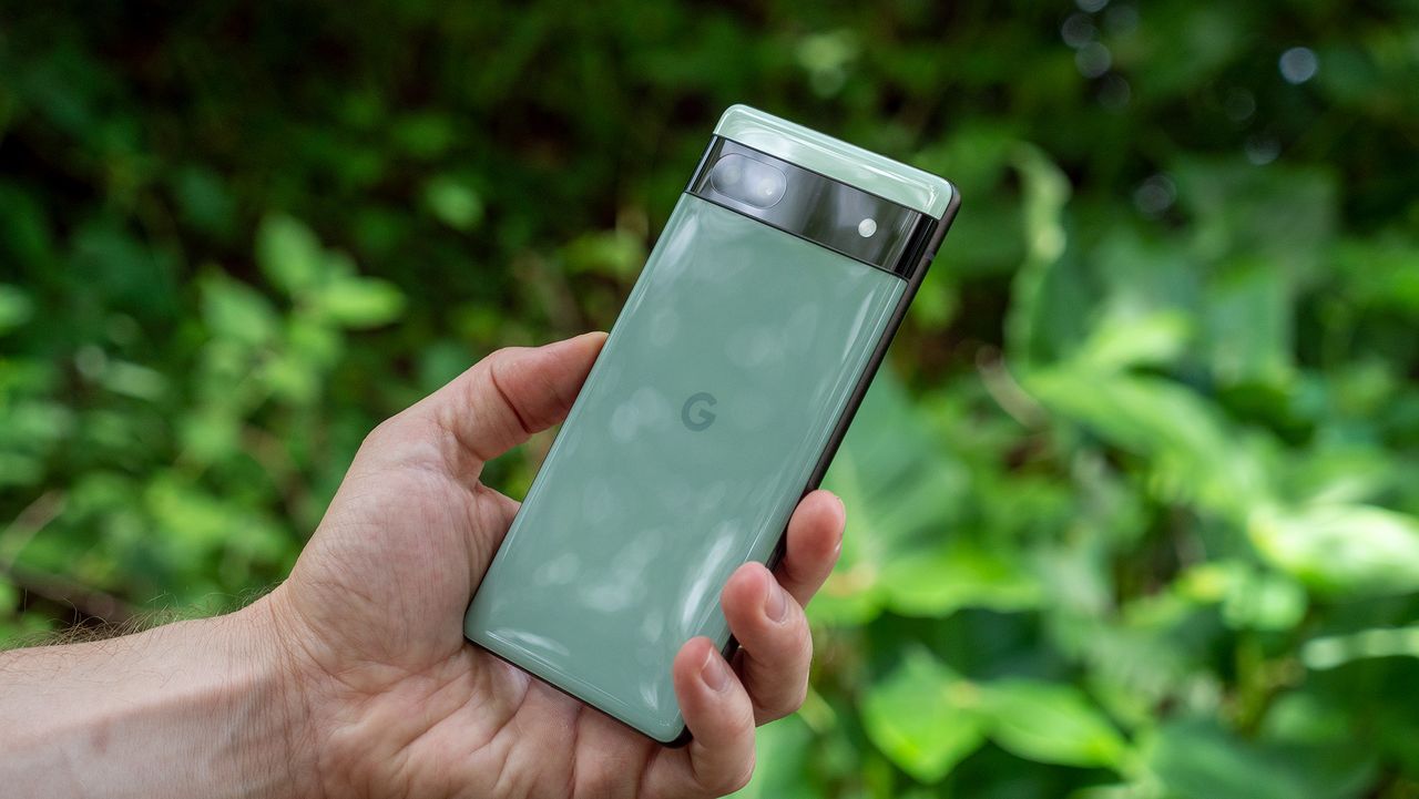 Holding the Google Pixel 6a