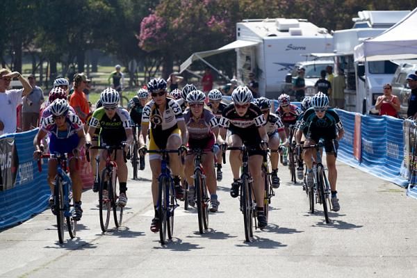 The women's field gets underway