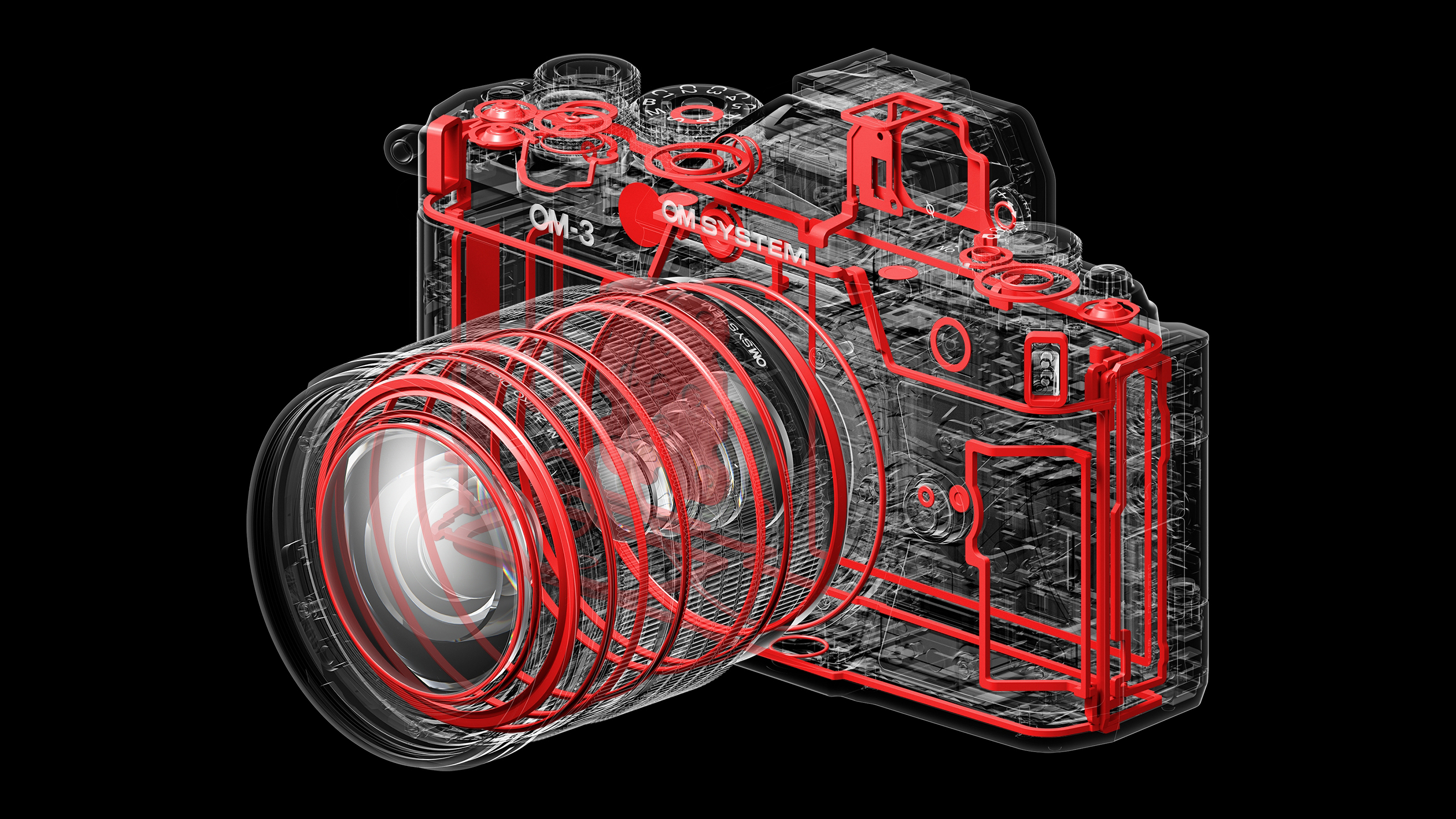 Diagram of the weather seals in an OM System OM-3
