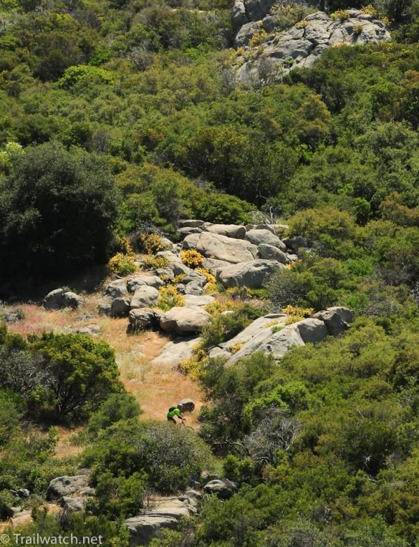 Racers weaved in and out of the big rock formations