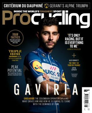 Fernando Gaviria on the cover of Procycling's August issue