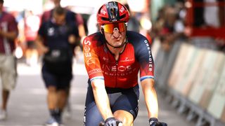 Elia Viviani of Italy and Team INEOS Grenadiers crosses the finish line during the 26th BEMER Cyclassics Hamburg