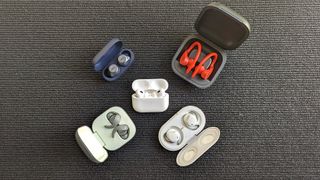A collection of sporty earbuds facing off against the AirPods Pro 2
