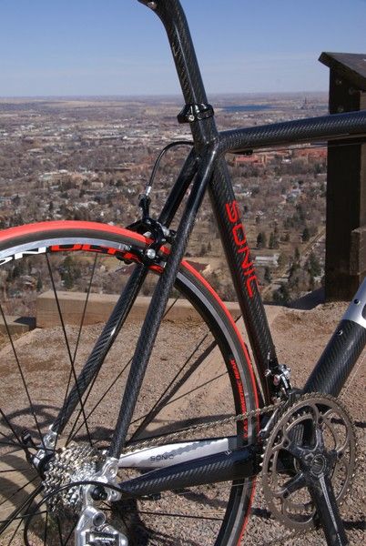 The giant front end is matched with a similarly proportioned rear triangle.