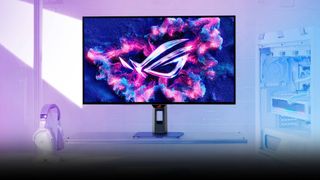 Render of Asus ROG Strix XG32UCWG OLED monitor