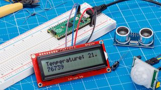 The Raspberry Pi Pico being used as a temperature sensor