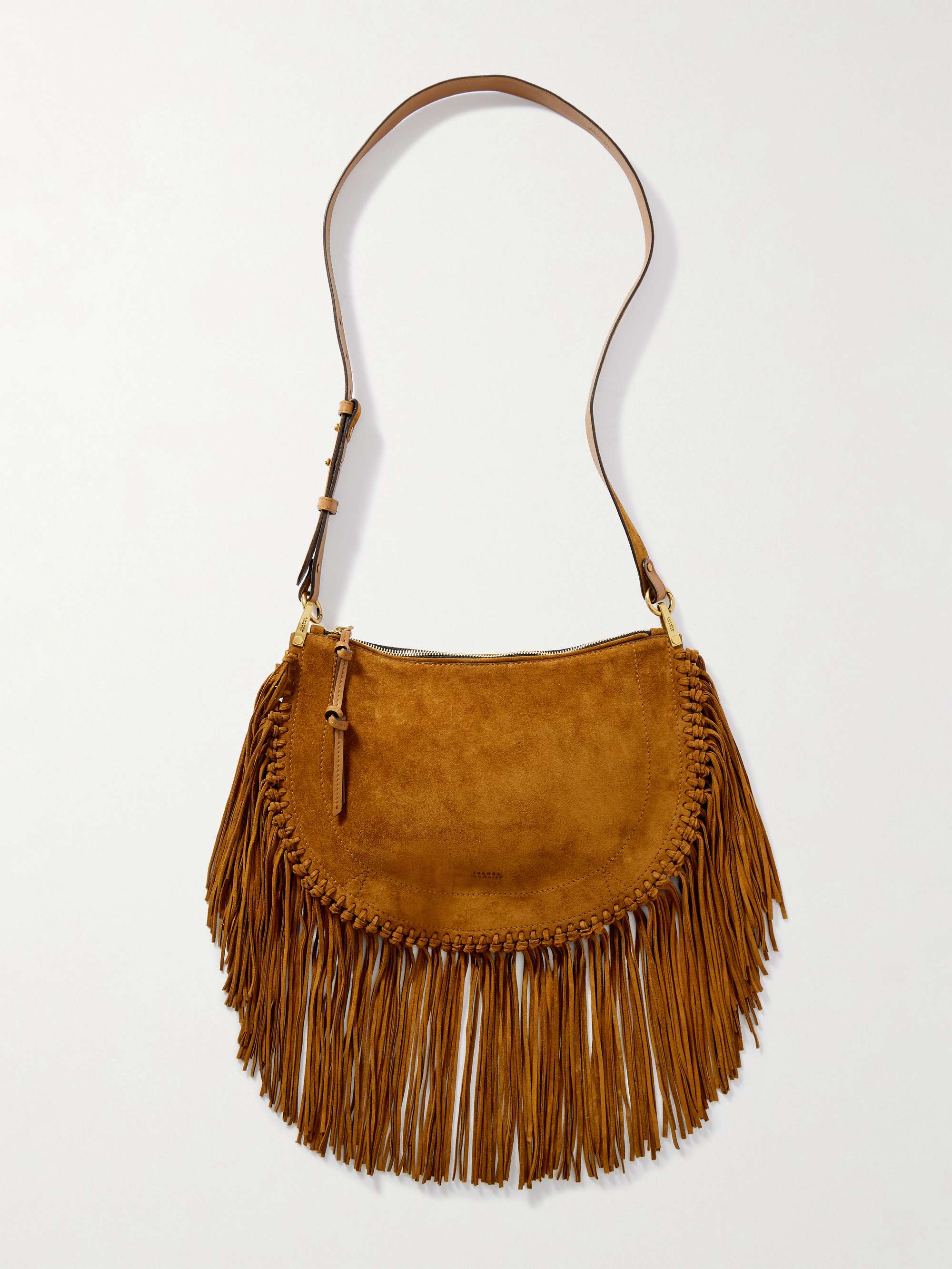Oskan Fringed Suede Shoulder Bag